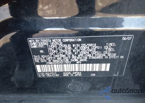 2007 Toyota Rav4 Sport from USA, damaged, VIN JTMBD32V075117873